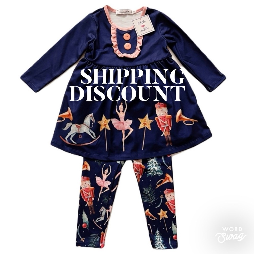 Little Millie holiday nutcracker dress outfit